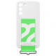 Чехол Samsung Silicone with Strap Cover для смартфону Galaxy S22+ (S906) White