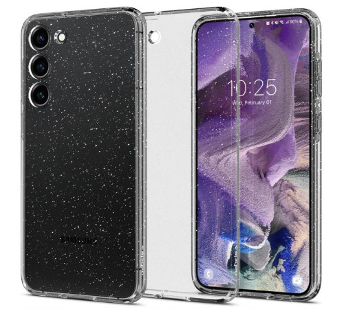 Чехол Spigen для Samsung Galaxy S23 Liquid Crystal Glitter, Crystal Quartz
