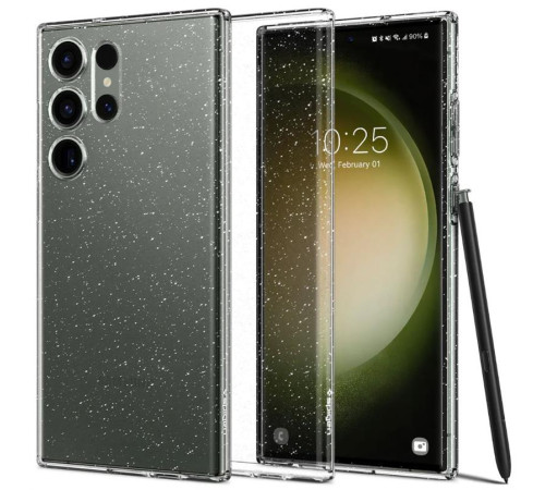 Чехол Spigen для Samsung Galaxy S23 Ultra Liquid Crystal Glitter, Crystal Quartz
