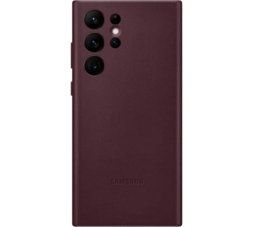 Чехол Samsung Leather Cover для смартфону Galaxy S22 Ultra (S908) Burgundy