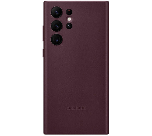 Чехол Samsung Leather Cover для смартфону Galaxy S22 Ultra (S908) Burgundy