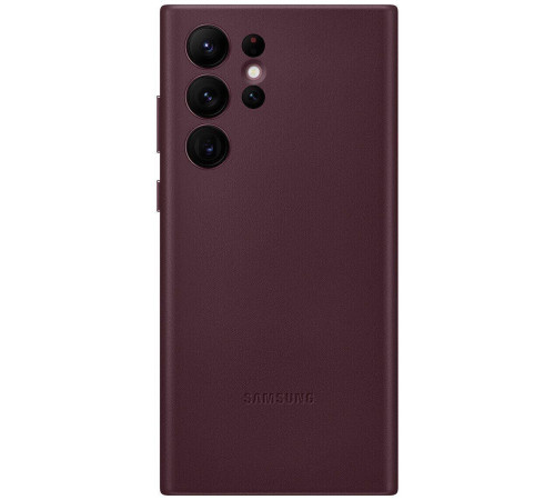 Чехол Samsung Leather Cover для смартфону Galaxy S22 Ultra (S908) Burgundy