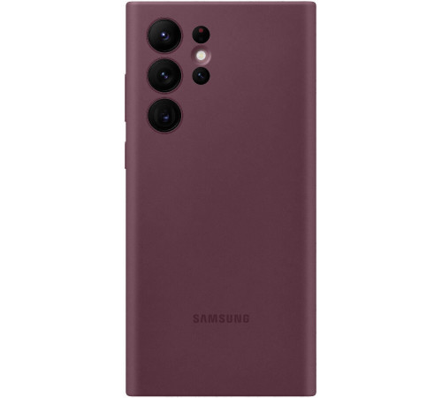 Чехол Samsung Silicone Cover для смартфону Galaxy S22 Ultra (S908) Burgundy