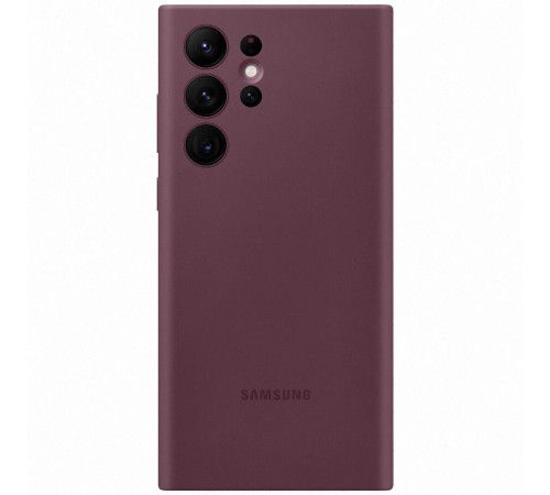 Чехол Samsung Silicone Cover для смартфону Galaxy S22 Ultra (S908) Burgundy