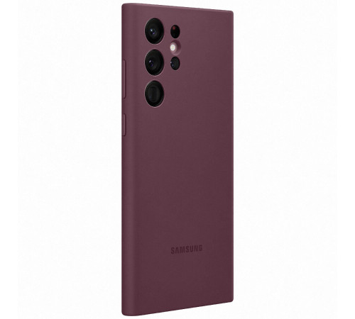 Чехол Samsung Silicone Cover для смартфону Galaxy S22 Ultra (S908) Burgundy