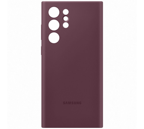 Чехол Samsung Silicone Cover для смартфону Galaxy S22 Ultra (S908) Burgundy