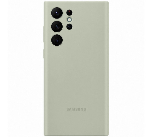 Чехол Samsung Silicone Cover для смартфону Galaxy S22 Ultra (S908) Olive Green