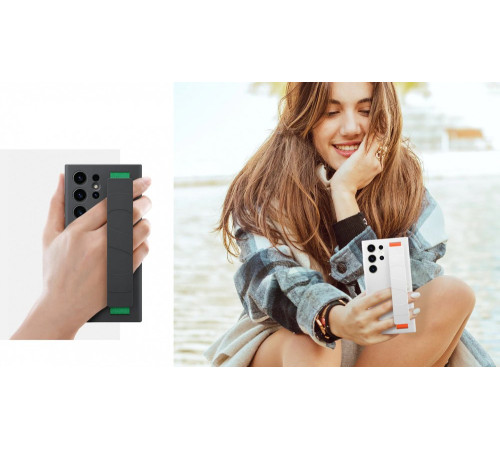 Чехол Samsung Silicone Grip Case для смартфона Galaxy S23 Ultra (S918) Black