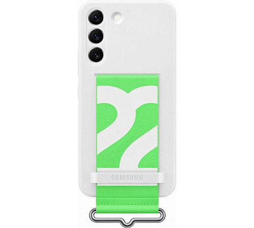 Чехол Samsung Silicone with Strap Cover для смартфону Galaxy S22 (S901) White