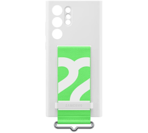 Чехол Samsung Silicone with Strap Cover для смартфону Galaxy S22 (S901) White