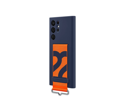 Чехол Samsung Silicone with Strap Cover для смартфону Galaxy S22 Ultra (S908) Navy