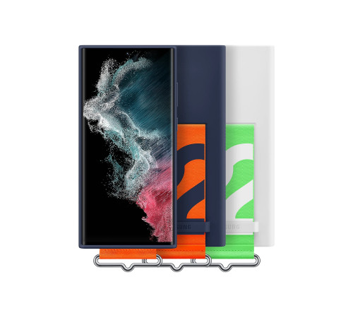 Чехол Samsung Silicone with Strap Cover для смартфону Galaxy S22 Ultra (S908) Navy