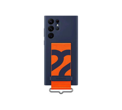 Чехол Samsung Silicone with Strap Cover для смартфону Galaxy S22 Ultra (S908) Navy