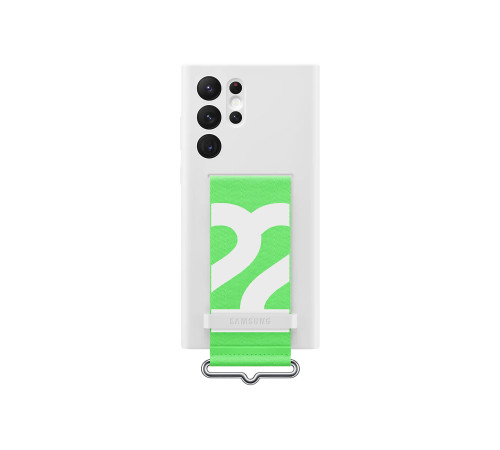 Чехол Samsung Silicone with Strap Cover для смартфону Galaxy S22 Ultra (S908) White