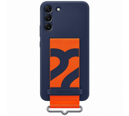 Чехол Samsung Silicone with Strap Cover для смартфону Galaxy S22+ (S906) Navy