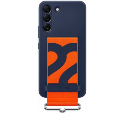 Чехол Samsung Silicone with Strap Cover для смартфону Galaxy S22+ (S906) Navy