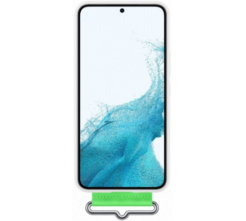Чехол Samsung Silicone with Strap Cover для смартфону Galaxy S22+ (S906) White
