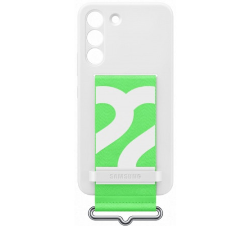 Чехол Samsung Silicone with Strap Cover для смартфону Galaxy S22+ (S906) White