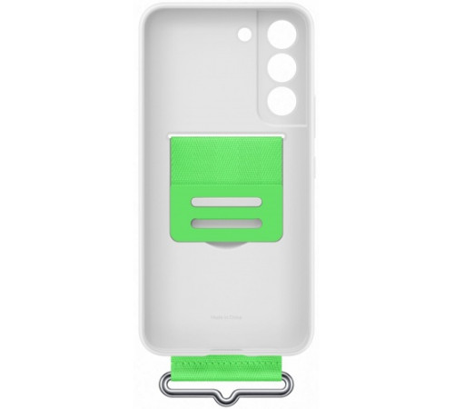 Чехол Samsung Silicone with Strap Cover для смартфону Galaxy S22+ (S906) White