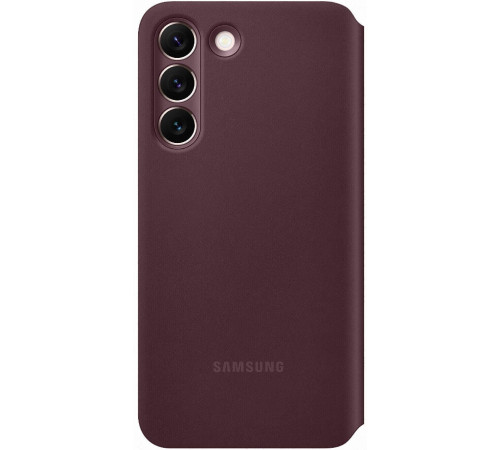 Чехол Samsung Smart Clear View Cover для смартфону Galaxy S22 (S901) Burgundy