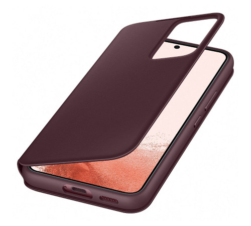 Чехол Samsung Smart Clear View Cover для смартфону Galaxy S22 (S901) Burgundy