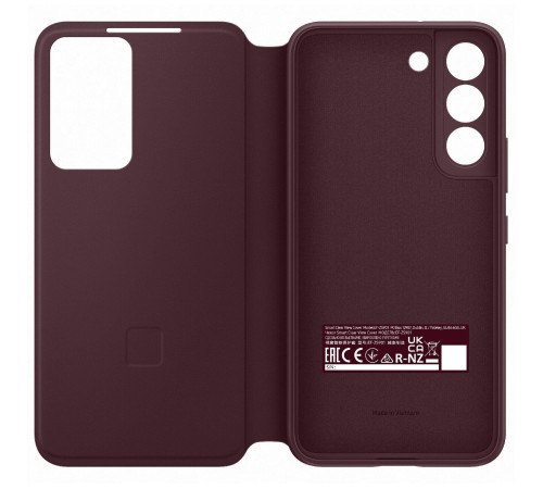 Чехол Samsung Smart Clear View Cover для смартфону Galaxy S22 (S901) Burgundy