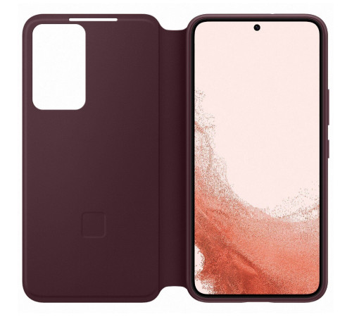 Чехол Samsung Smart Clear View Cover для смартфону Galaxy S22 (S901) Burgundy