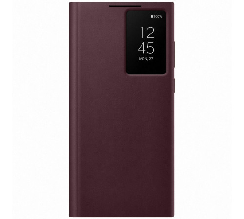 Чехол Samsung Smart Clear View Cover для смартфону Galaxy S22 Ultra (S908) Burgundy