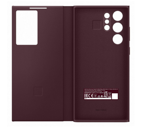 Чехол Samsung Smart Clear View Cover для смартфону Galaxy S22 Ultra (S908) Burgundy