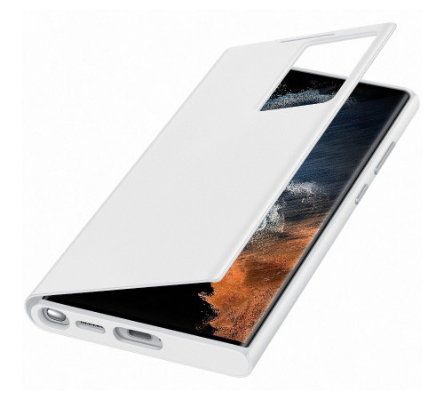 Чехол Samsung Smart Clear View Cover для смартфону Galaxy S22 Ultra (S908) White