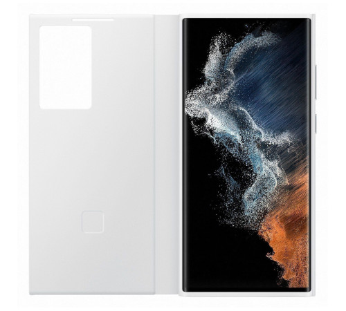 Чехол Samsung Smart Clear View Cover для смартфону Galaxy S22 Ultra (S908) White