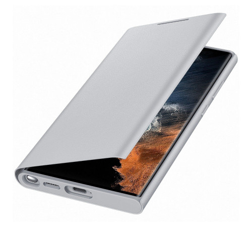 Чехол Samsung Smart LED View Cover для смартфону Galaxy S22 Ultra (S908) Light Gray