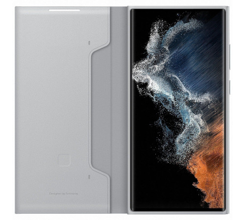 Чехол Samsung Smart LED View Cover для смартфону Galaxy S22 Ultra (S908) Light Gray