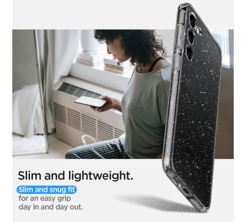 Чехол Spigen для Samsung Galaxy S23 Liquid Crystal Glitter, Crystal Quartz