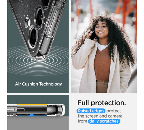 Чехол Spigen для Samsung Galaxy S23 Liquid Crystal Glitter, Crystal Quartz