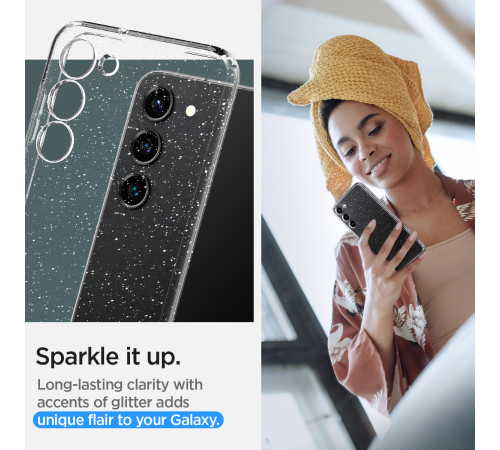 Чехол Spigen для Samsung Galaxy S23 Liquid Crystal Glitter, Crystal Quartz