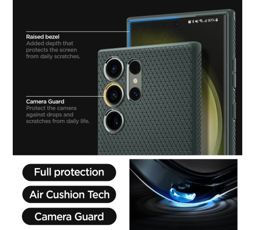 Чехол Spigen для Samsung Galaxy S23 Ultra Liquid Air, Abyss Green