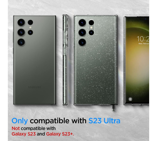 Чехол Spigen для Samsung Galaxy S23 Ultra Liquid Crystal Glitter, Crystal Quartz