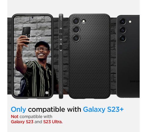 Чехол Spigen для Samsung Galaxy S23+ Liquid Air, Matte Black