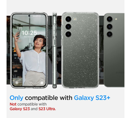 Чехол Spigen для Samsung Galaxy S23+ Liquid Crystal Glitter, Crystal Quartz