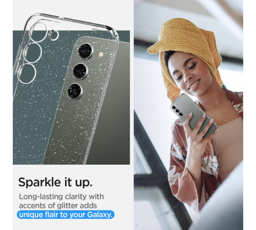 Чехол Spigen для Samsung Galaxy S23+ Liquid Crystal Glitter, Crystal Quartz