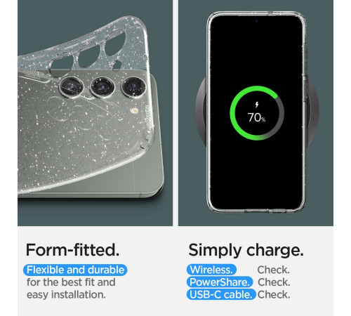 Чехол Spigen для Samsung Galaxy S23+ Liquid Crystal Glitter, Crystal Quartz