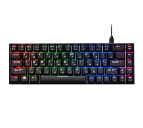 Клавиатура игровая 2E Gaming KG370 RGB Gateron Blue Switch Black (2E-KG370UBK-BL)