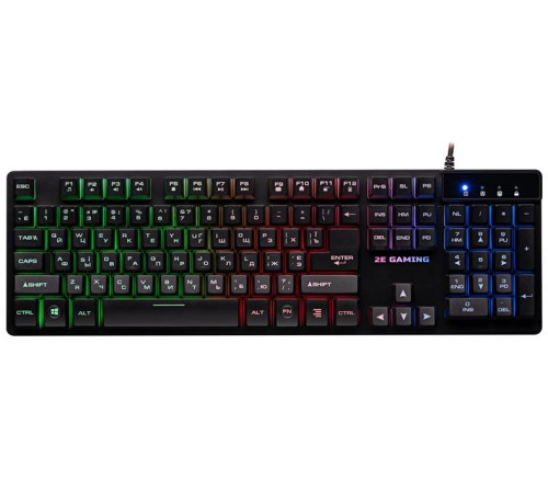 Игровая клавиатура 2E GAMING KG280 LED USB Black Ukr (2E-KG280UB)