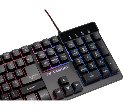 Игровая клавиатура 2E GAMING KG280 LED USB Black Ukr (2E-KG280UB)