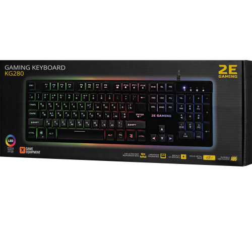Игровая клавиатура 2E GAMING KG280 LED USB Black Ukr (2E-KG280UB)