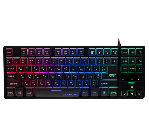 Игровая клавиатура 2E GAMING KG290 87 keys LED USB Black Ukr (2E-KG290UB)