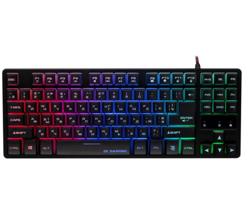 Игровая клавиатура 2E GAMING KG290 87 keys LED USB Black Ukr (2E-KG290UB)