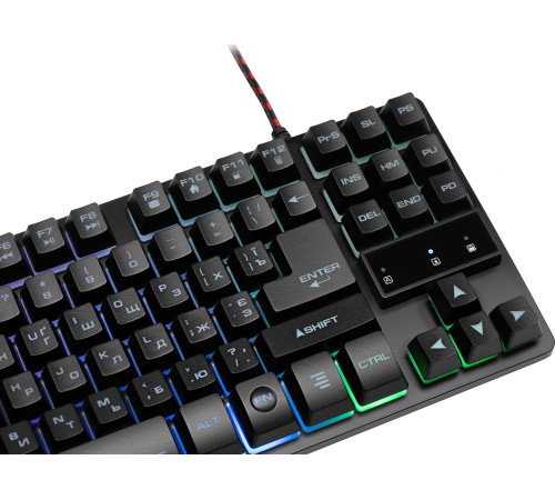 Игровая клавиатура 2E GAMING KG290 87 keys LED USB Black Ukr (2E-KG290UB)