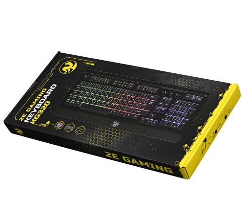 Ігрова клавіатура 2E Gaming KG320 LED USB Black Ukr
